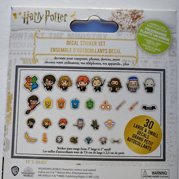 Harry Potter Decal Sticker Set 30 Pieces Assorted - Picture 1 of 6
